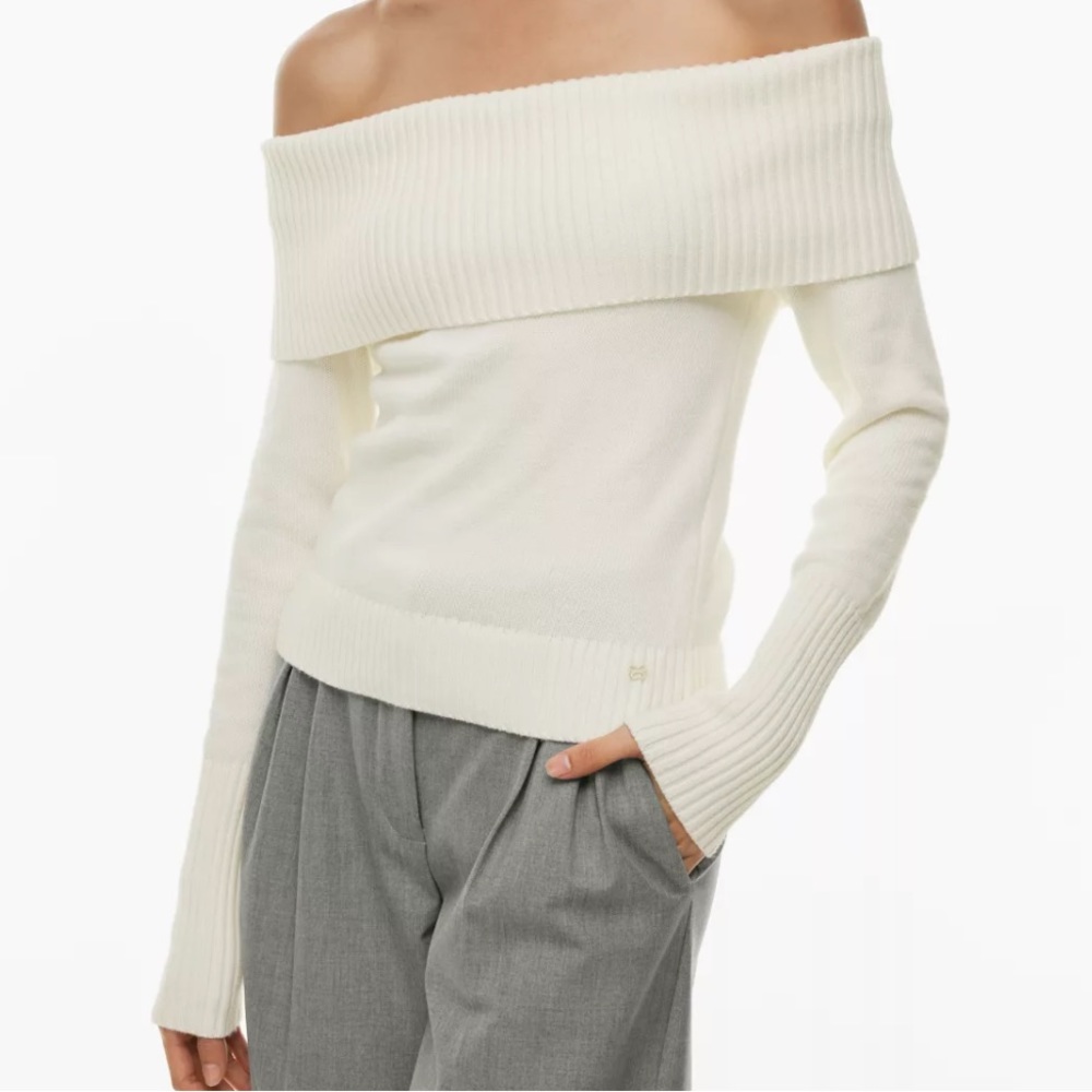 SOLD NWT Sunday Best color Whisper white Topaz Sweater